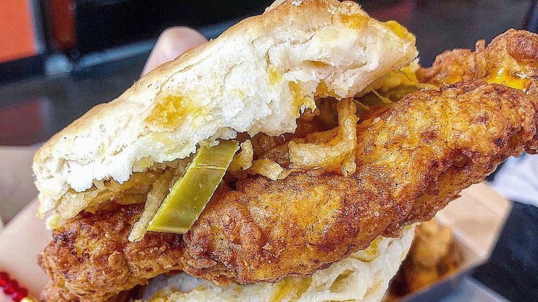 Righteous Chicken Biscuit Sandwich 