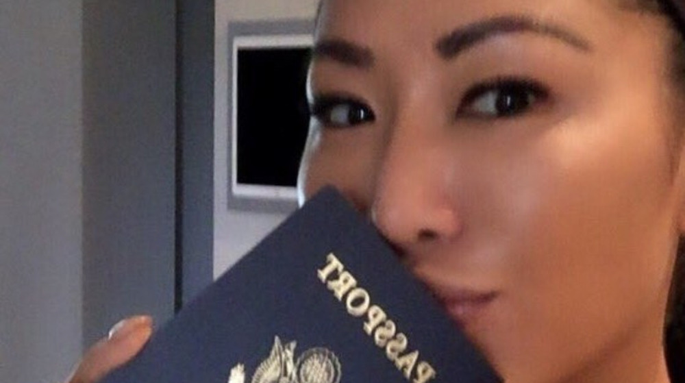 Gail Kim with her American passport. 