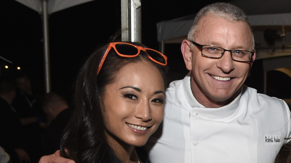 Gail Kim with husband, Robert, at an event. 