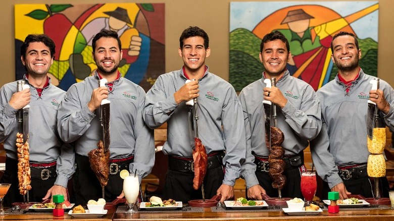 Rodizio Grill servers are dressed as Brazilian gauchos