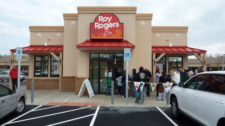 line out the door at Roy Rogers