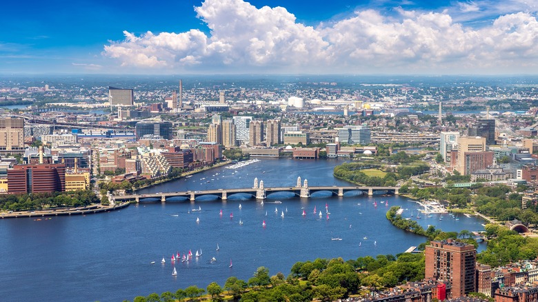 Aerial view of Boston, Mass.