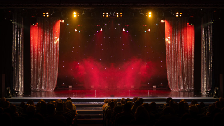 An empty theater stage.