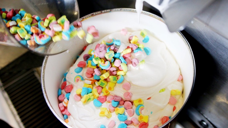 mixing ice cream at salt and straw