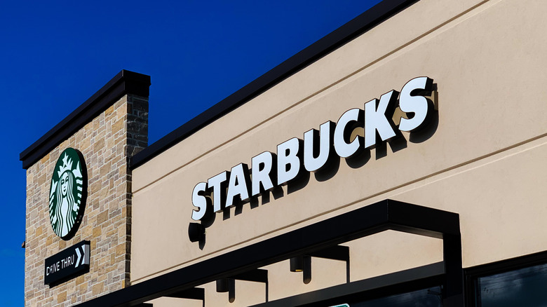 starbucks storefront and sign