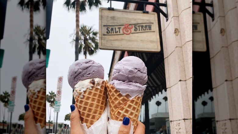 salt & straw sign and ice cream