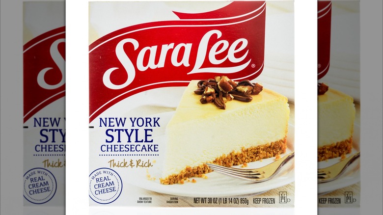 Box of Sara Lee cheesecake