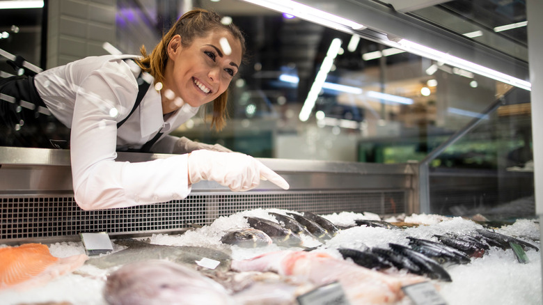 Fresh fish sold at a shop