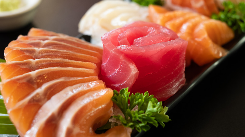 Different types of sashimi 