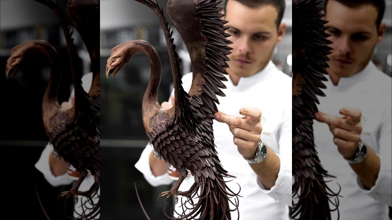 Amaury Guichon sculpting chocolate