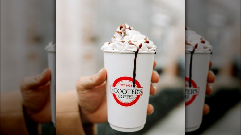 Scooter's Coffee with whipped cream