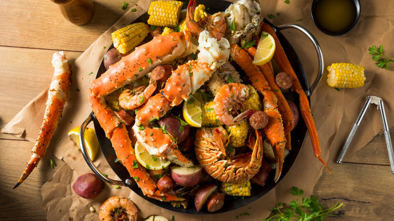 Seafood boil with crab and shrimp