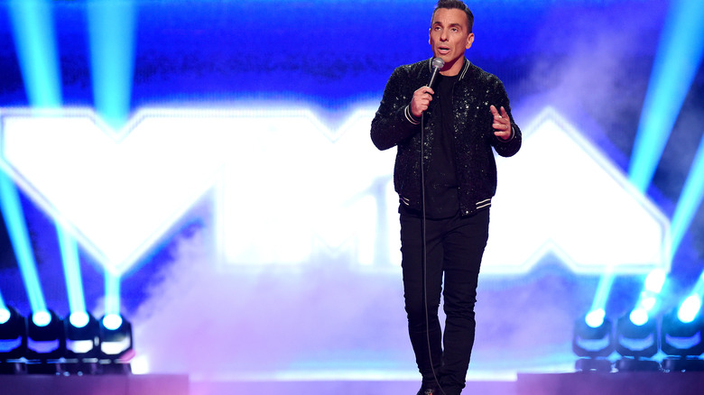 Sebastian Maniscalco on stage at the VMAs