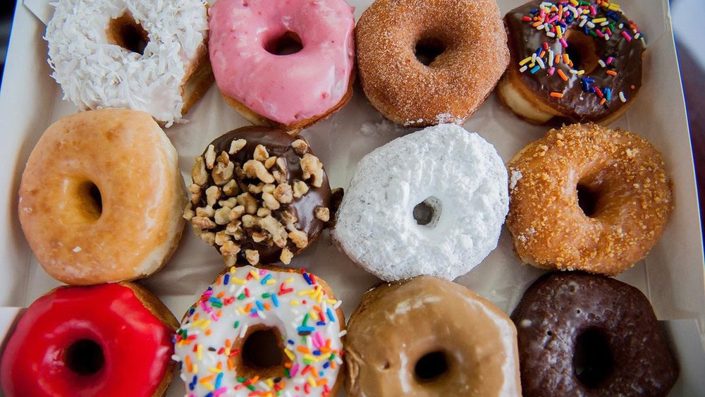 Box of assorted Shipley doughnuts