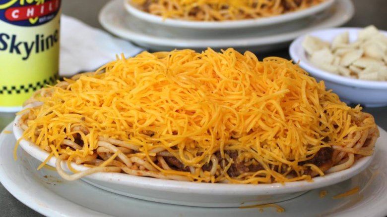 A classic Skyline Chili 3-Way