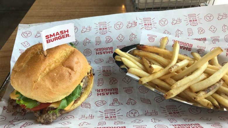 Smashburger burger and fries