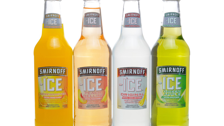 four bottles of smirnoff ice