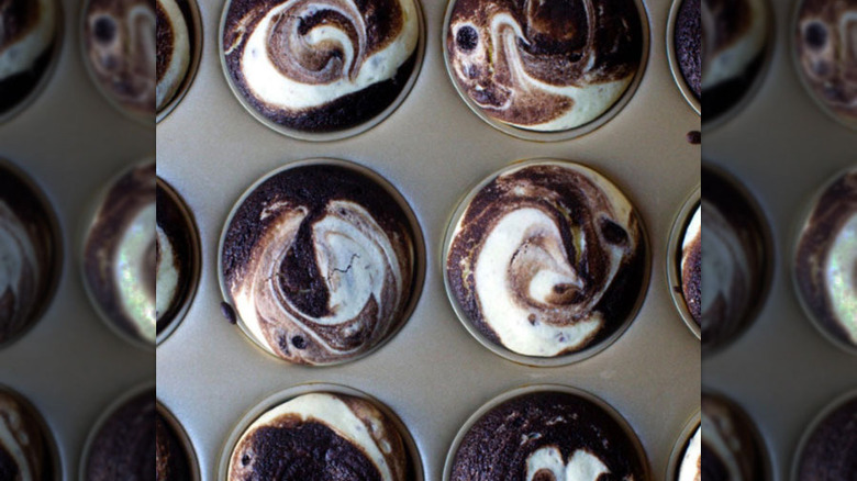 Marble cupcakes in Smitten Kitchen cookbook 