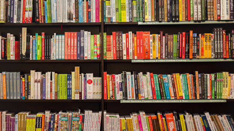 Stack of cookbooks 