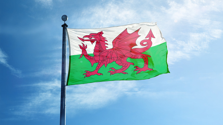 Welsh Wales flag 