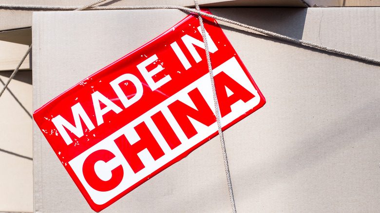 "Made in China" sticker 