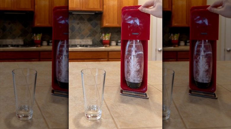 SodaStream machine in kitchen