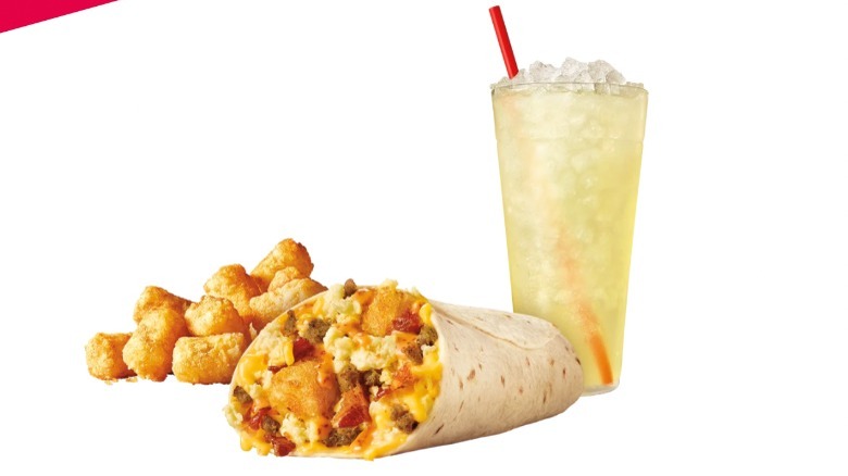 Sonic Ultimate Meat & Cheese Breakfast Burrito Combo