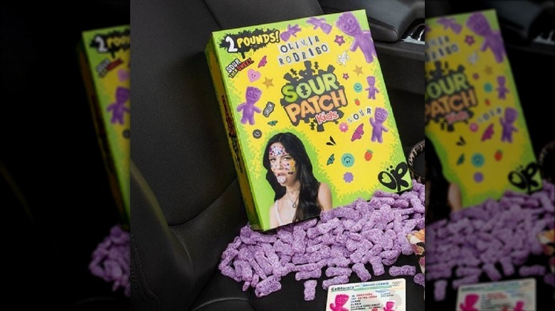 box of Olivia Rodrigo Sour Patch Kids