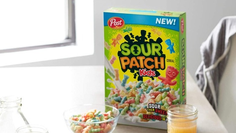 A box of Sour Patch Cereal