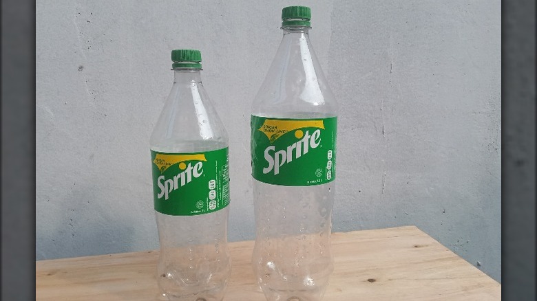 clear sprite bottles