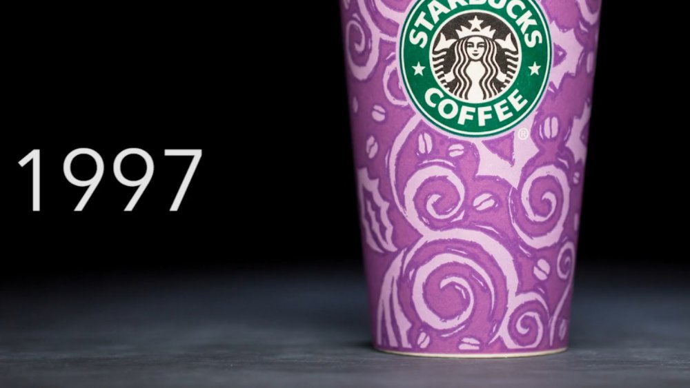 1997 Starbucks holiday cup 