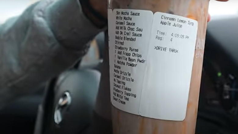 Long starbucks drink order