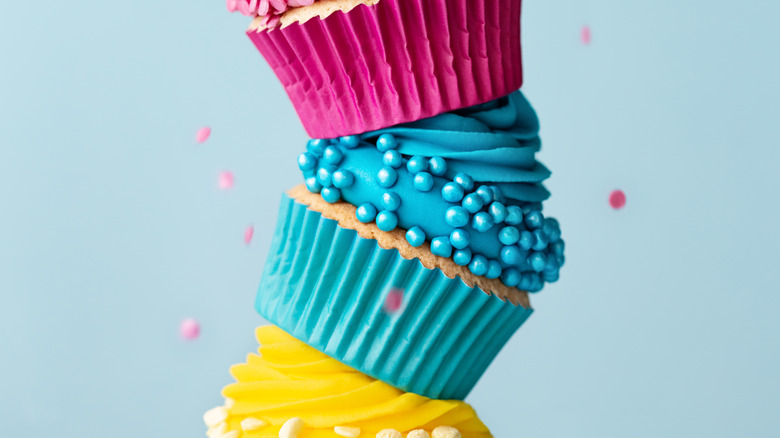 Stacked cupcakes