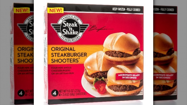 box of steak n' shake steakburger shooters