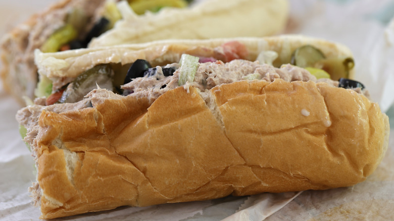 Subway six inch tuna sub