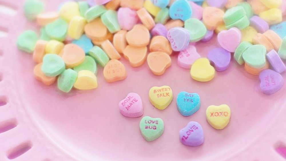 bright colored Sweethearts Conversation Hearts