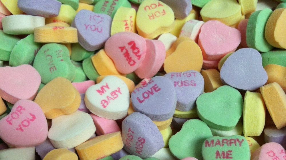 assortment of Sweethearts Conversation Hearts