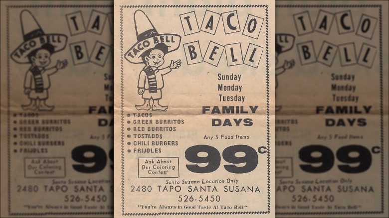 Original Taco Bell Menu