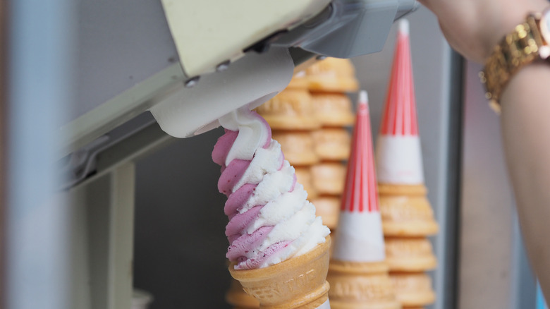 making soft serve cone