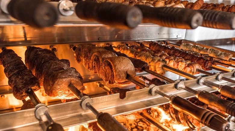 food roasting at Texas de Brazil