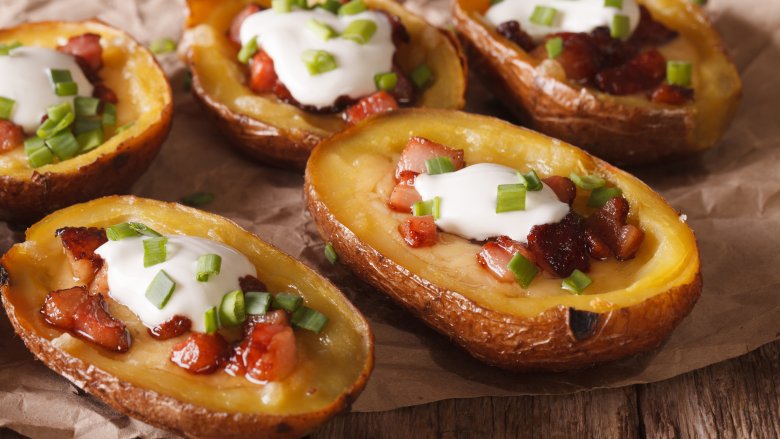 Loaded potato skins 