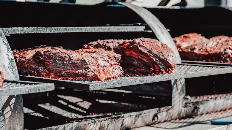 brisket on a smoker