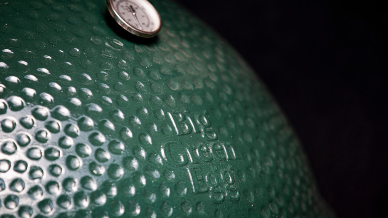 Big Green Egg grill up close