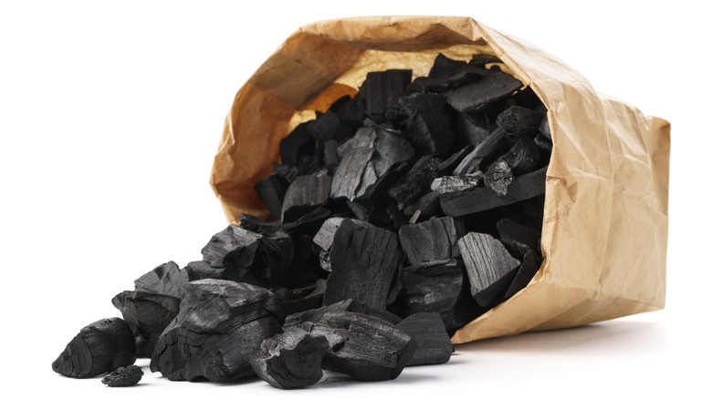 Bag of charcoal for grilling