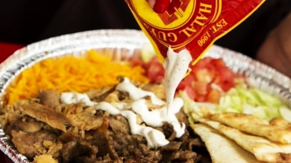 The Halal Guys white sauce out of a packet