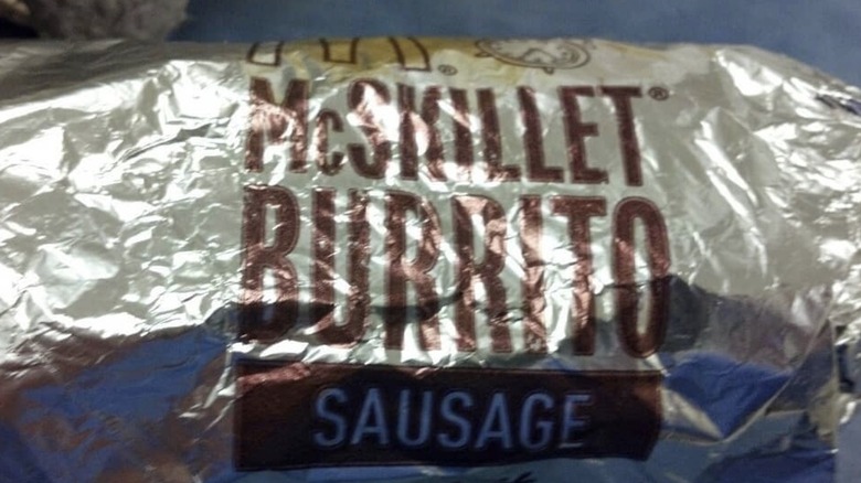 McDonald's McSkillet Burrito foil wrapper