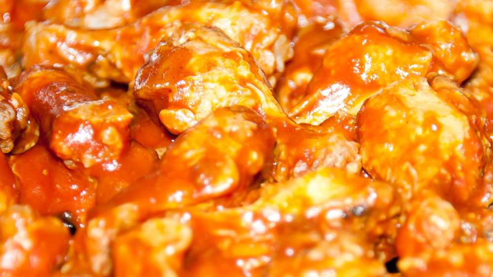 Buffalo wings at the Philadelphia Wing Bowl, close-up