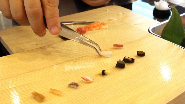 tiny miniature sushi