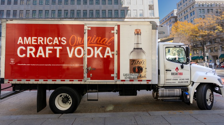 Tito's vodka truck