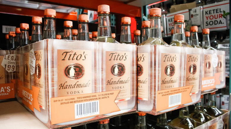 Tito's vodka bottles